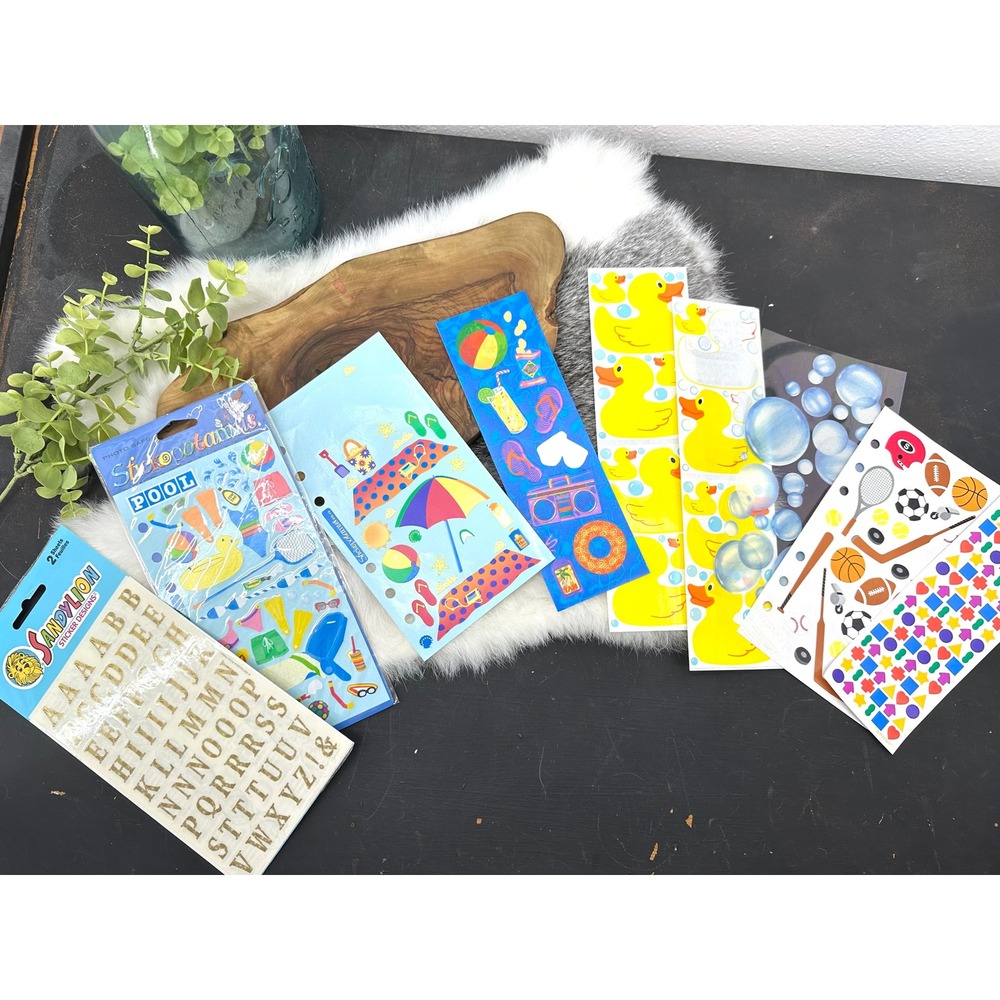 Vintage‎ Hallmark stickers lot Sandylion ducks bubbles Summer